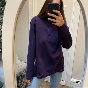 Eddie Bauer Plum/Eggplant Purple Fleece Pullover